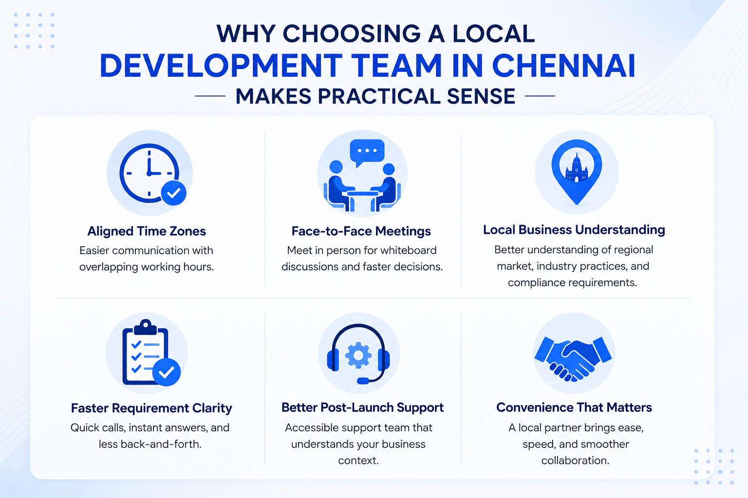 Benefits of choosing a local software development team in Chennai for business projects